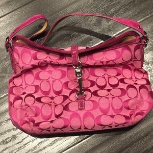 Pink Canvas Coach Bag